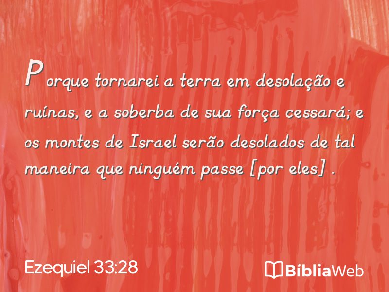 Ezequiel 33:28 em imagem para compartilhar