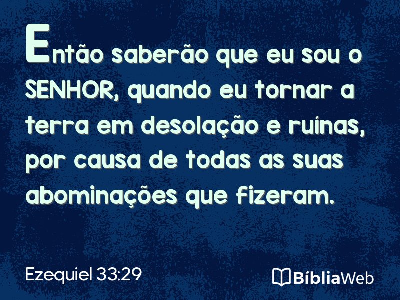 Ezequiel 33:29 em imagem para compartilhar