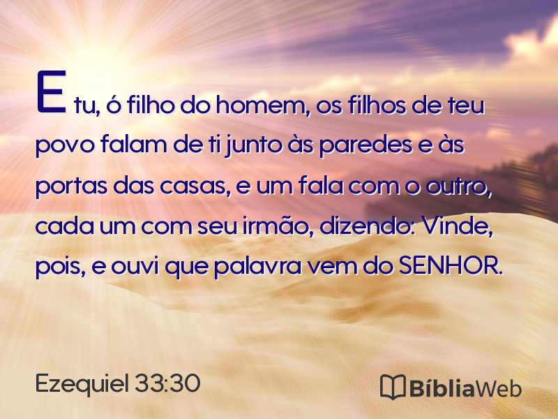 Ezequiel 33:30 em imagem para compartilhar