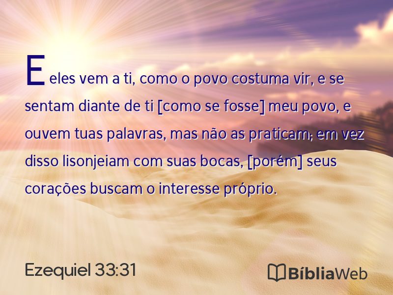 Ezequiel 33:31 em imagem para compartilhar