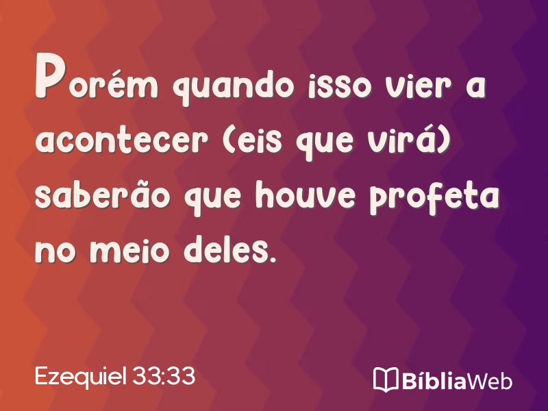 Ezequiel 33:33 em imagem para compartilhar