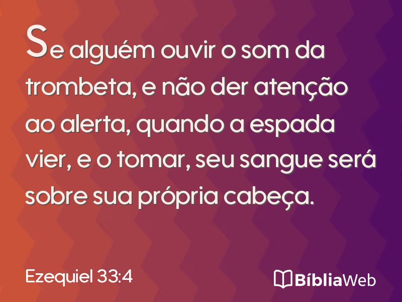 Ezequiel 33:4 em imagem para compartilhar