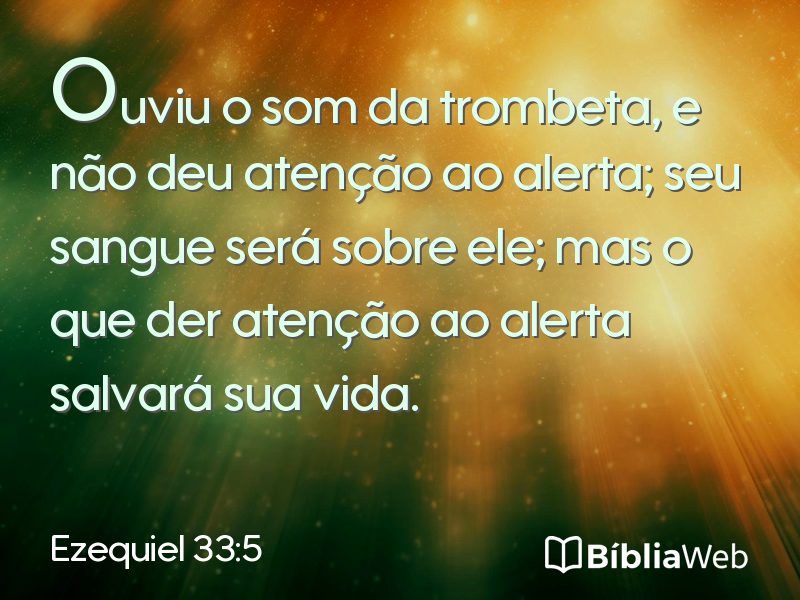 Ezequiel 33:5 em imagem para compartilhar