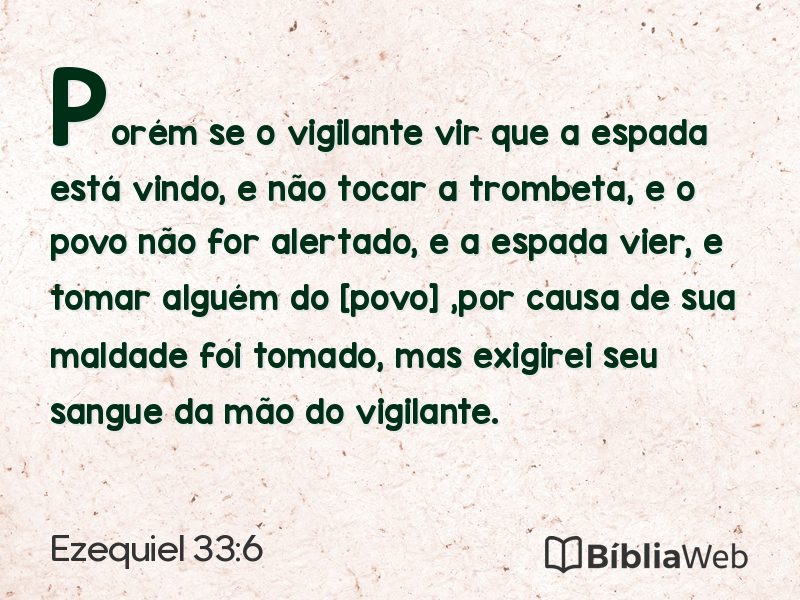 Ezequiel 33:6 em imagem para compartilhar