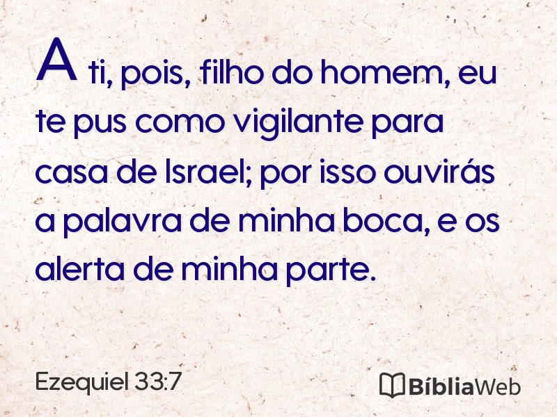 Ezequiel 33:7 em imagem para compartilhar