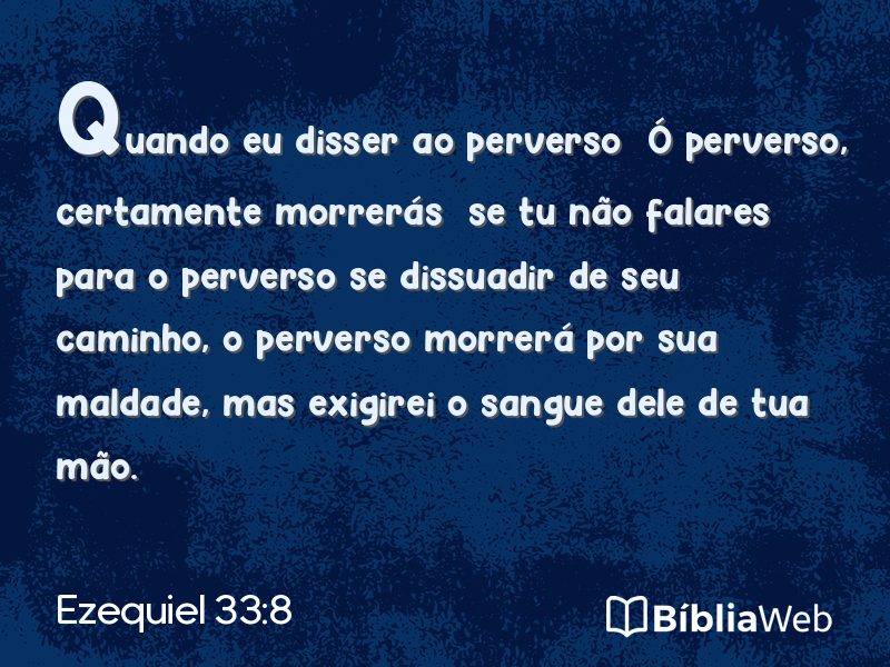Ezequiel 33:8 em imagem para compartilhar
