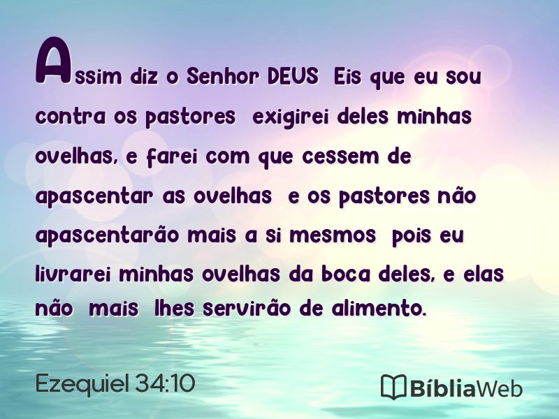 Ezequiel 34:10 em imagem para compartilhar