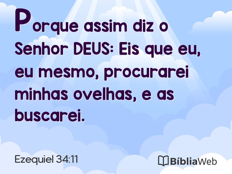 Ezequiel 34:11 em imagem para compartilhar