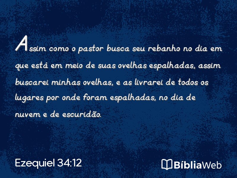 Ezequiel 34:12 em imagem para compartilhar