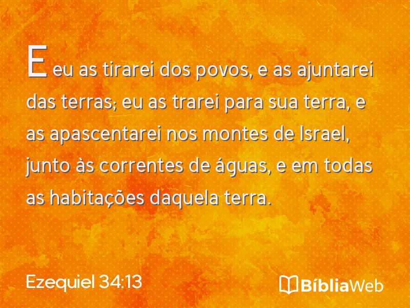 Ezequiel 34:13 em imagem para compartilhar