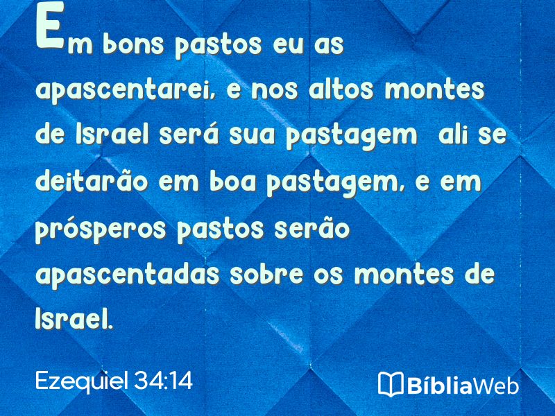 Ezequiel 34:14 em imagem para compartilhar
