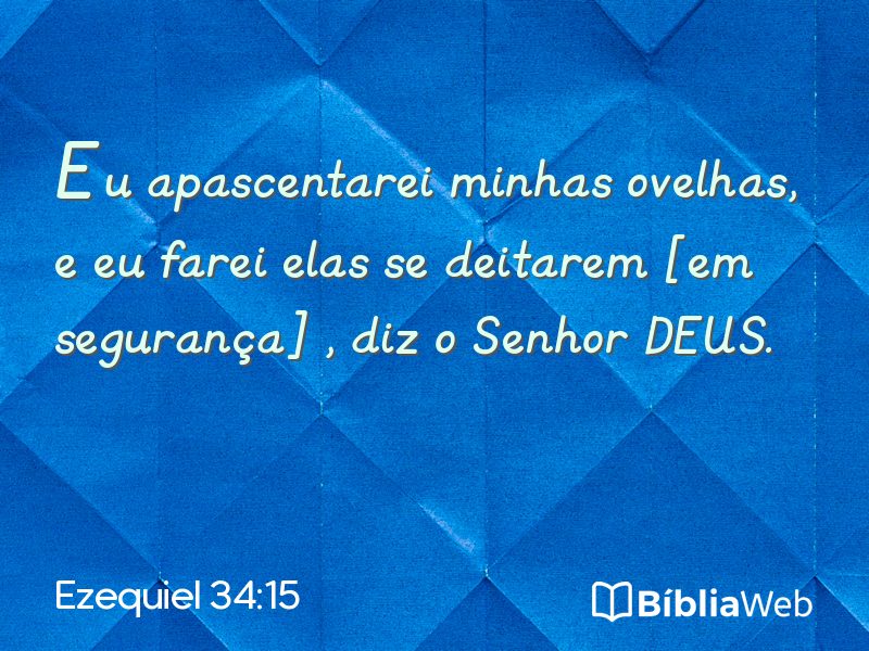 Ezequiel 34:15 em imagem para compartilhar