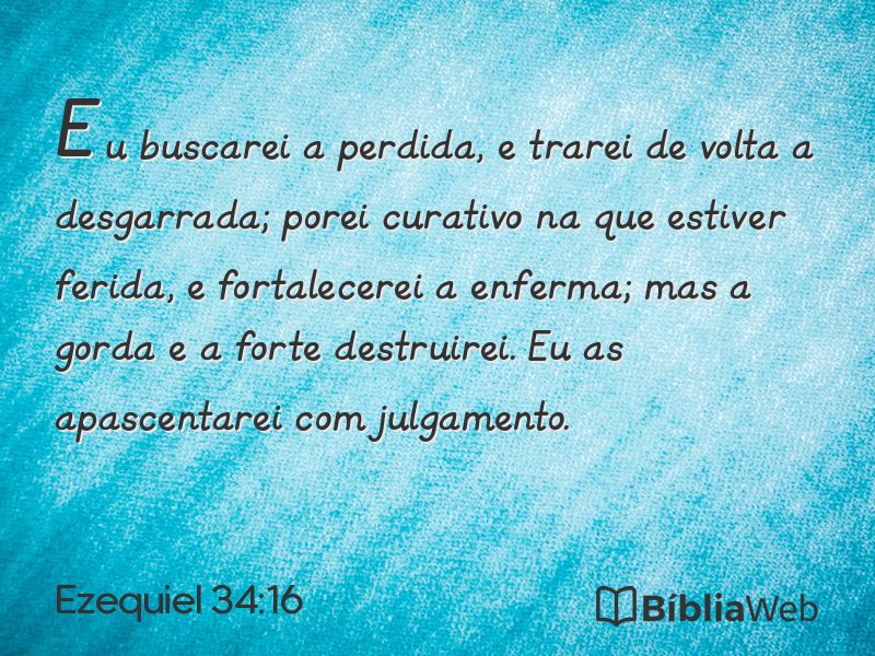 Ezequiel 34:16 em imagem para compartilhar