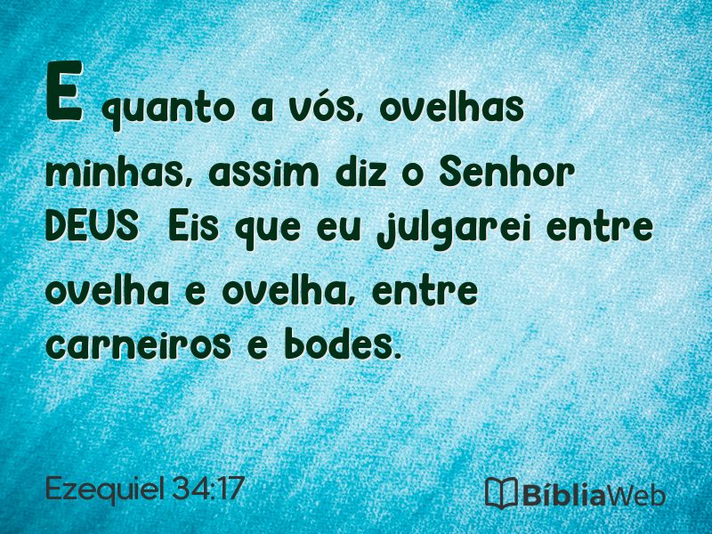 Ezequiel 34:17 em imagem para compartilhar