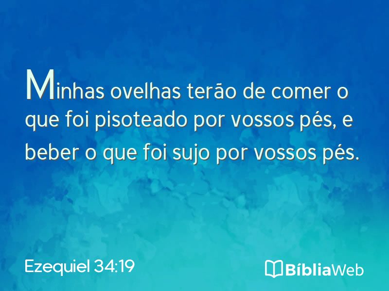 Ezequiel 34:19 em imagem para compartilhar