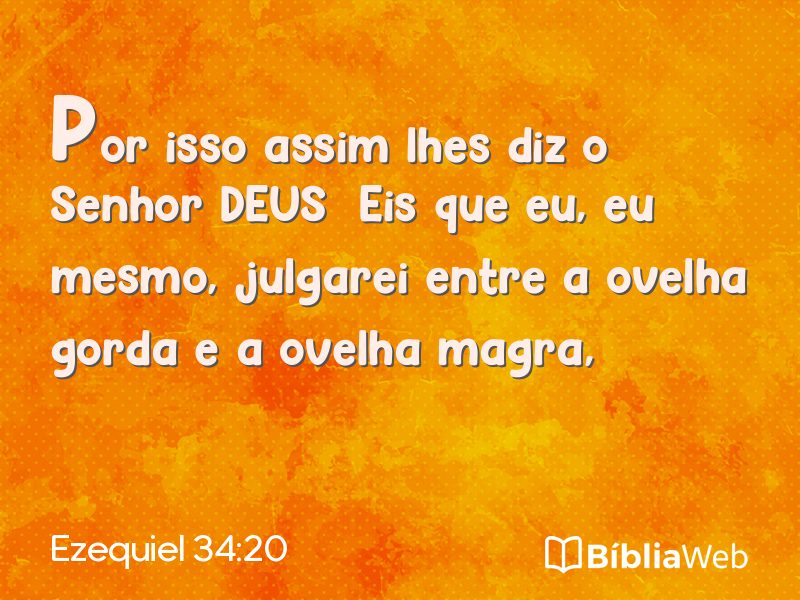 Ezequiel 34:20 em imagem para compartilhar