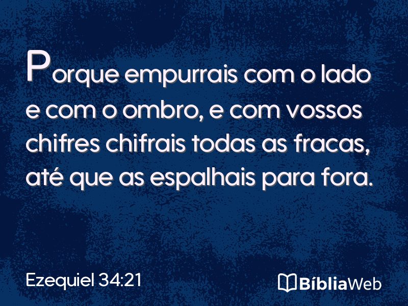Ezequiel 34:21 em imagem para compartilhar