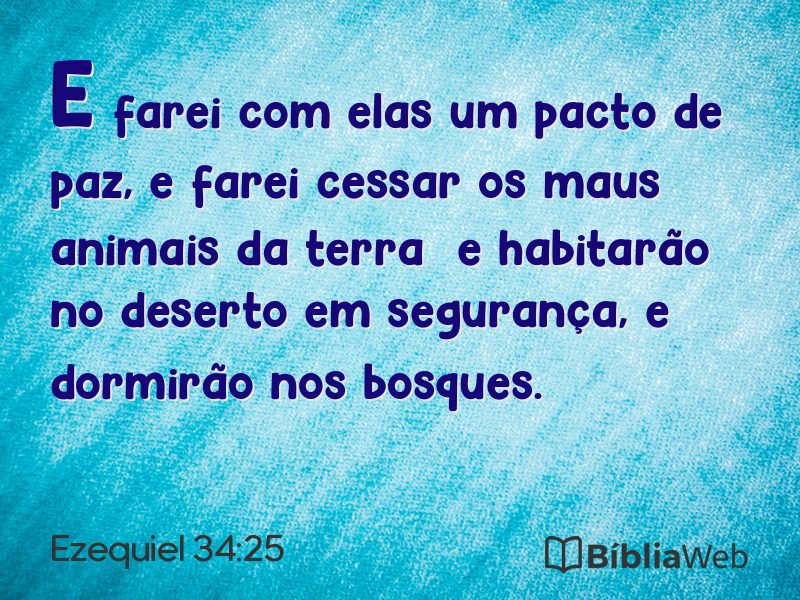 Ezequiel 34:25 em imagem para compartilhar