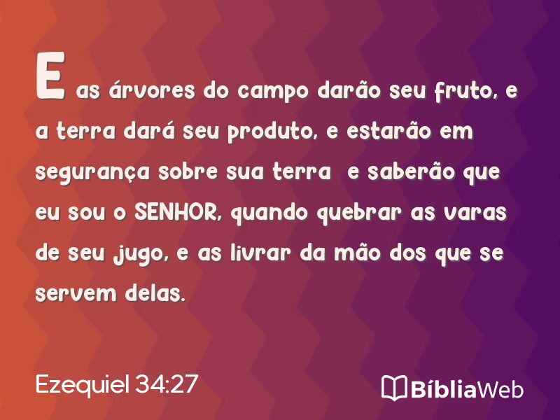 Ezequiel 34:27 em imagem para compartilhar