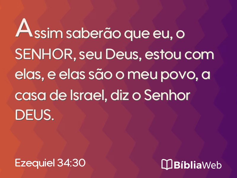 Ezequiel 34:30 em imagem para compartilhar