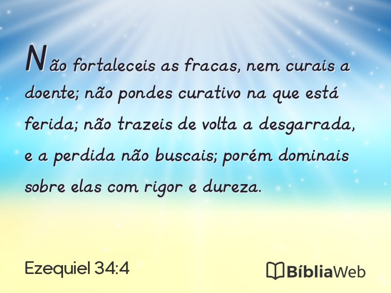Ezequiel 34:4 em imagem para compartilhar