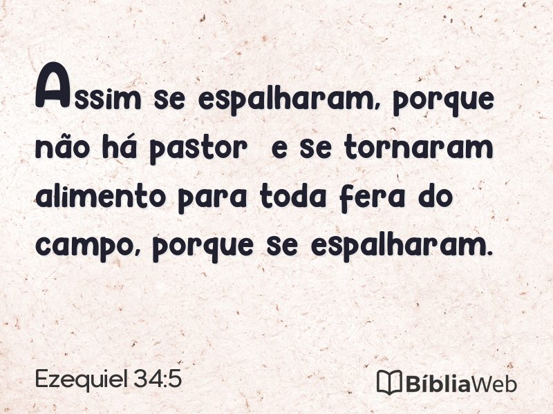 Ezequiel 34:5 em imagem para compartilhar