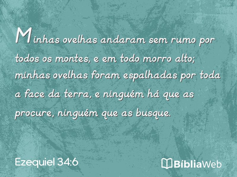 Ezequiel 34:6 em imagem para compartilhar
