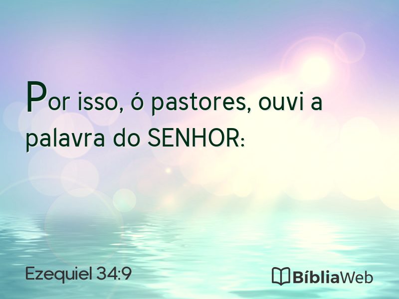 Ezequiel 34:9 em imagem para compartilhar