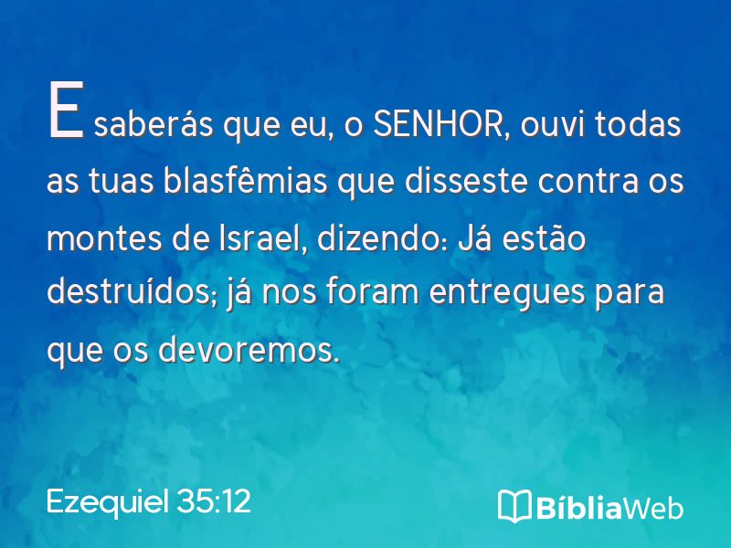 Ezequiel 35:12 em imagem para compartilhar