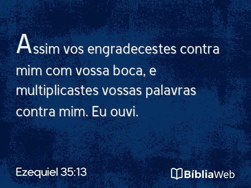 Ezequiel 35:13 em imagem para compartilhar