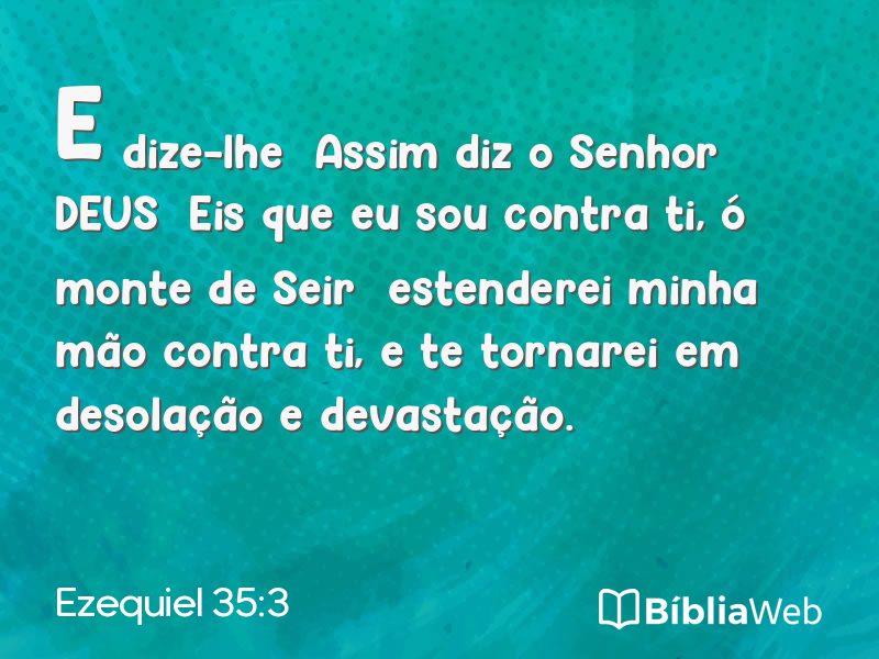 Ezequiel 35:3 em imagem para compartilhar