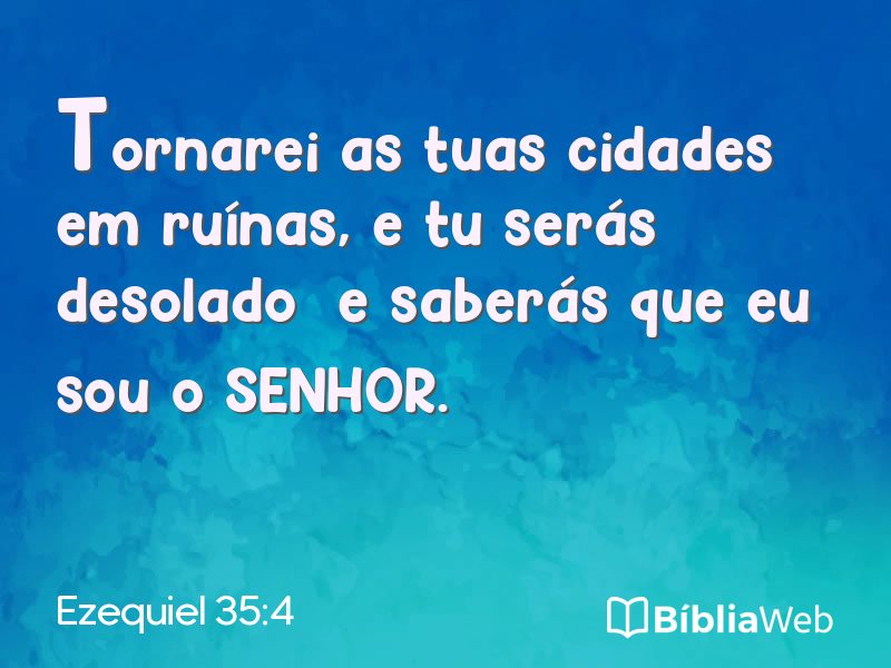 Ezequiel 35:4 em imagem para compartilhar