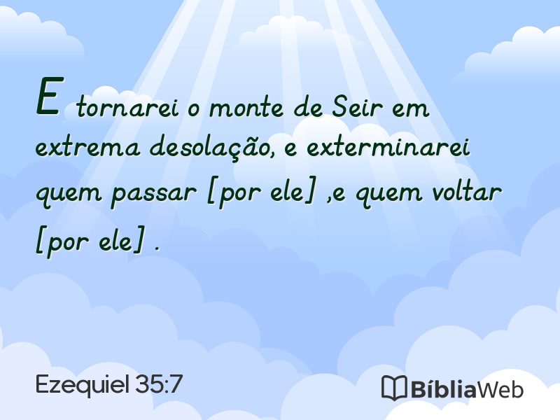 Ezequiel 35:7 em imagem para compartilhar