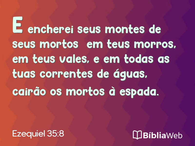 Ezequiel 35:8 em imagem para compartilhar