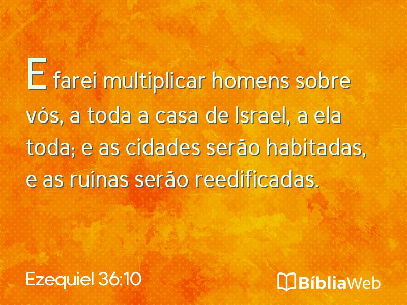 Ezequiel 36:10 em imagem para compartilhar