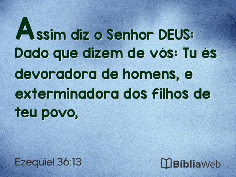 Ezequiel 36:13 em imagem para compartilhar