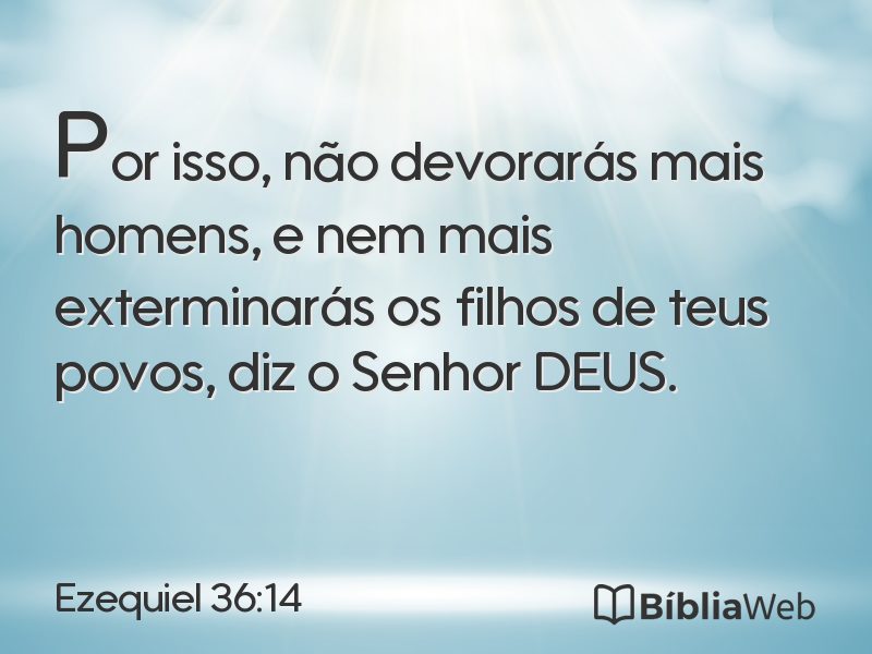 Ezequiel 36:14 em imagem para compartilhar