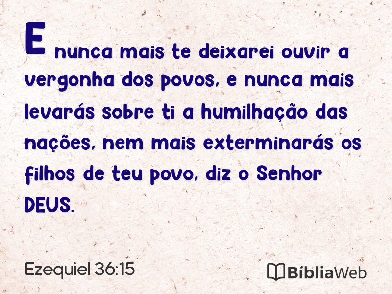 Ezequiel 36:15 em imagem para compartilhar