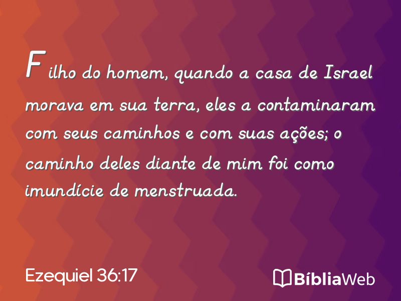 Ezequiel 36:17 em imagem para compartilhar