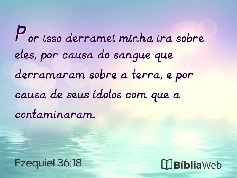 Ezequiel 36:18 em imagem para compartilhar