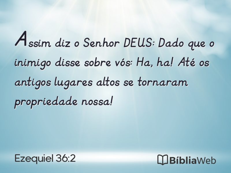 Ezequiel 36:2 em imagem para compartilhar