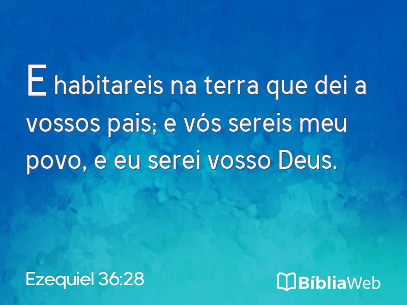 Ezequiel 36:28 em imagem para compartilhar