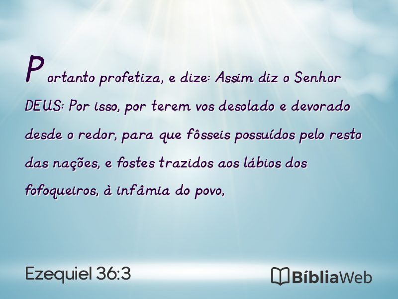 Ezequiel 36:3 em imagem para compartilhar