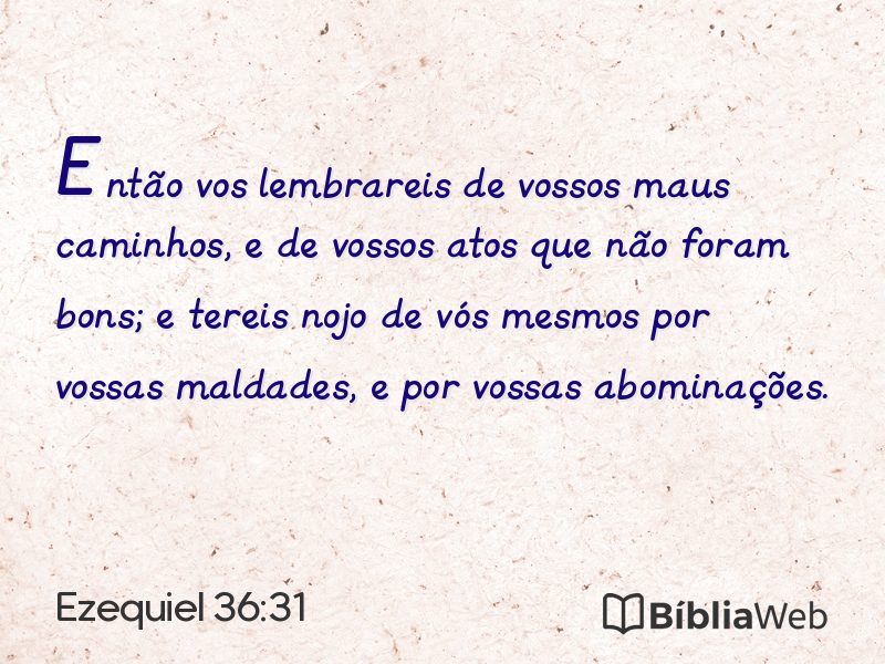 Ezequiel 36:31 em imagem para compartilhar