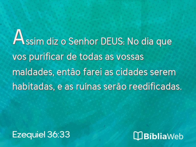 Ezequiel 36:33 em imagem para compartilhar
