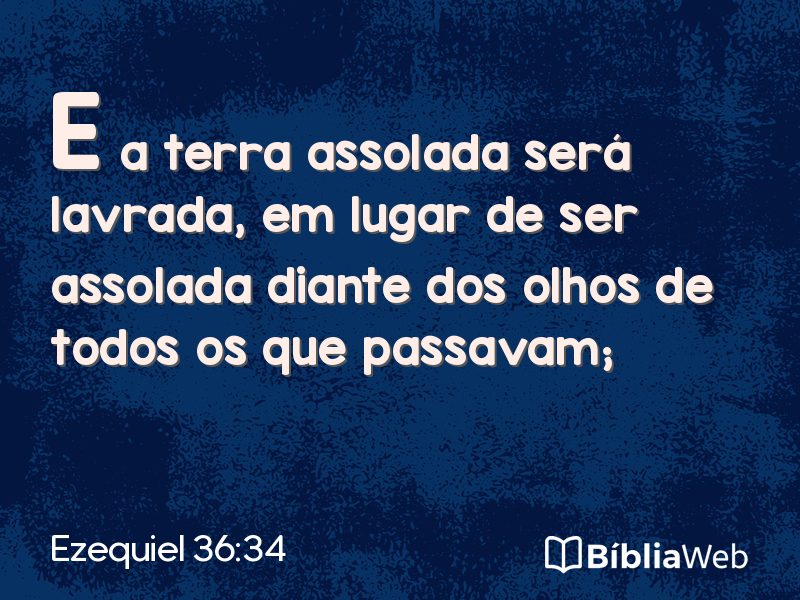 Ezequiel 36:34 em imagem para compartilhar