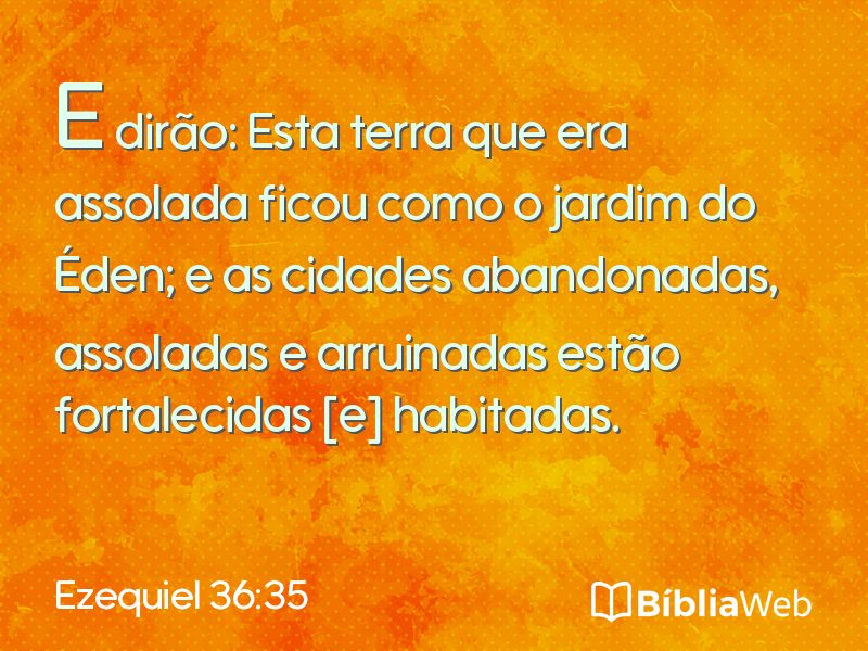Ezequiel 36:35 em imagem para compartilhar