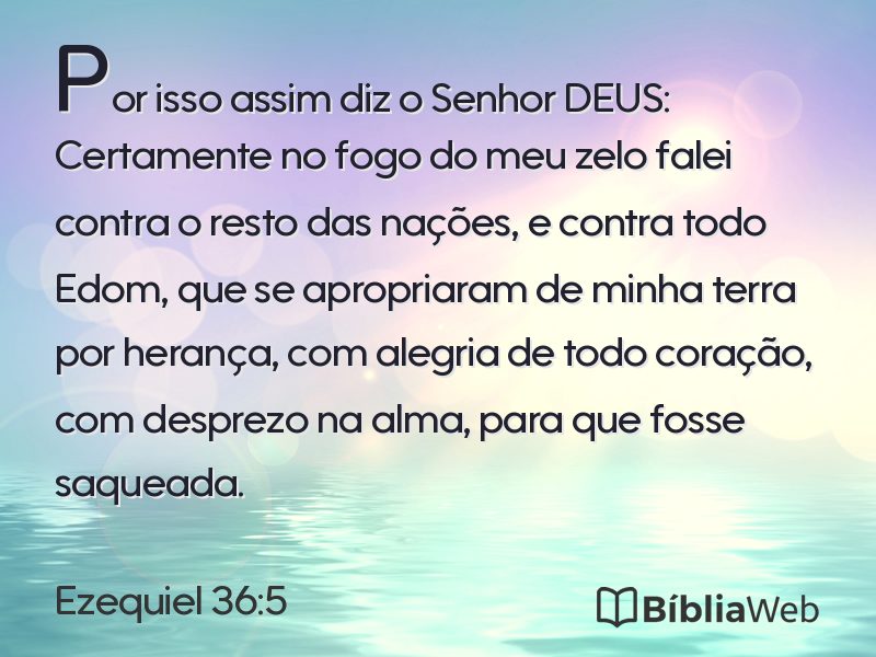 Ezequiel 36:5 em imagem para compartilhar