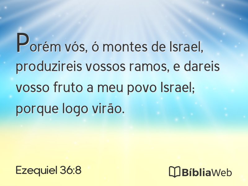 Ezequiel 36:8 em imagem para compartilhar