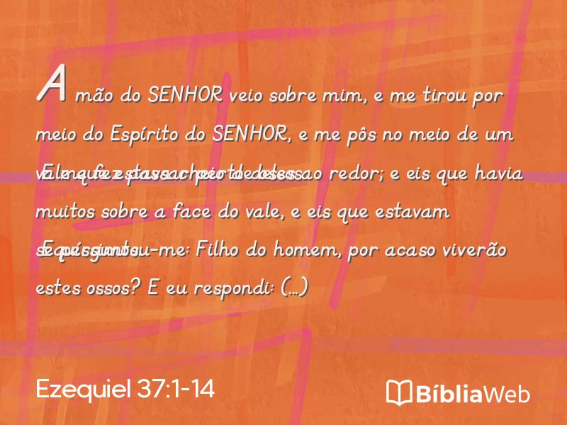 Ezequiel 37:1-14 em imagem para compartilhar